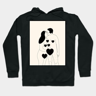 NACKED COUPLE KISSING Hoodie